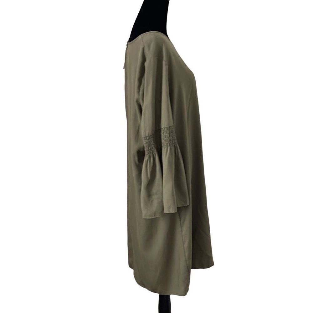 New York and Company Babydoll Dress. Size Medium. Army Green - Picture 4 of 11